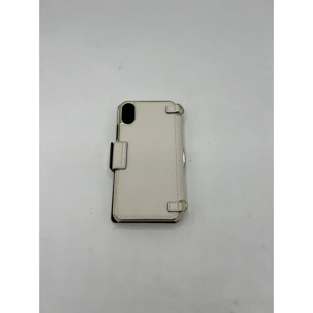 Kate Spade Camera Wallet Phone Case iPhone X XS Folio Gold Trim